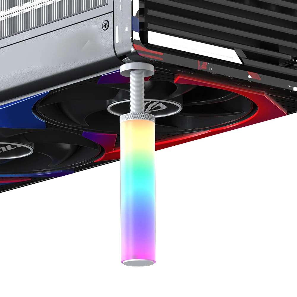 Yunseity Staffa Di Supporto GPU GT8 - RGB 5V 3Pin, Regolabile, Per Schede Grafiche Pesanti - 3