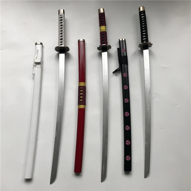 Espada de madera de 80cm, Katana de entrenamiento de lucha, cuchillo  samurái Vs Ninjas, accesorios de colección de decoración artesanal -  AliExpress