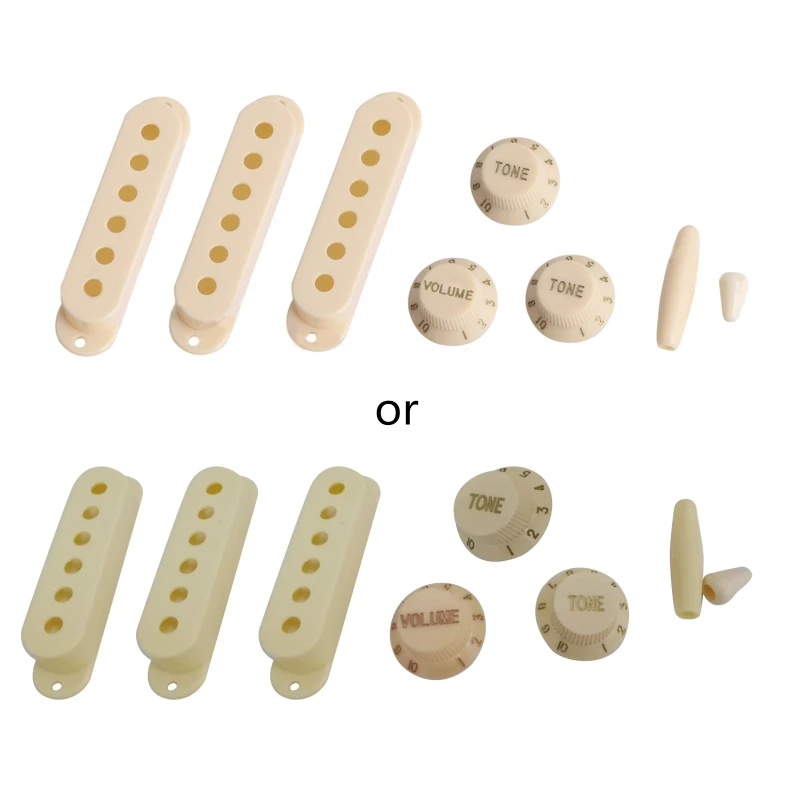 1Set Guitar Parts Electric Pickup Cover Volume Tone Knob Switch Tip Set For Strat New | Спорт и развлечения
