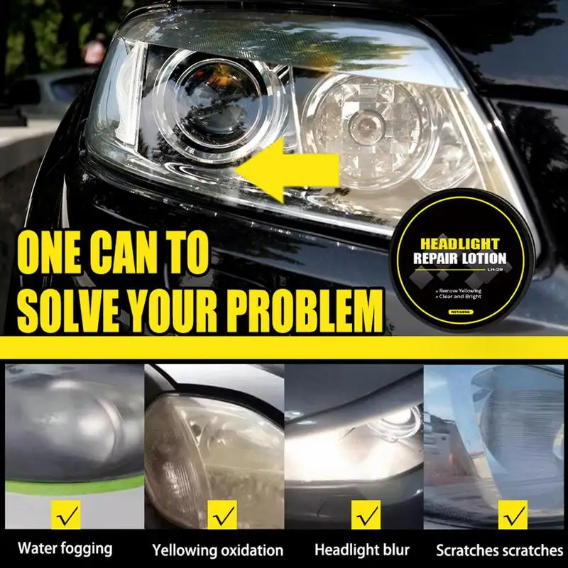 Car Headlight Repair Polish Car Headlight Repair Cleaner Polish Automobile Headlight Lens Polish Repair for Scratch Restoring