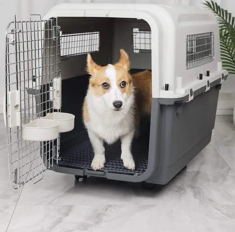 

High Quality Portable Ventilation Dog Carrier Cagel Plastic Pet Consignment Travel Air Box
