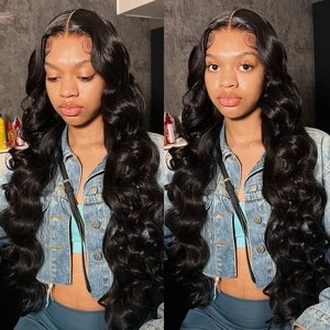 Wiggogo Body Wave Human Hair Wigs 13X6 Hd Lace Frontal Wig 13x6 Lace Front Human Hair Wig Loose Wave Frontal Wig Glueless Wigs