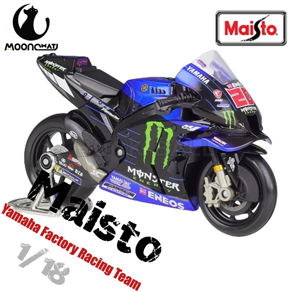 

Гоночная команда завода Maisto 1:18 Yamaha, модель мотоцикла из натурального сплава #20, Fabio Quartz araro #21, Franco elli, статическое литье под давлением