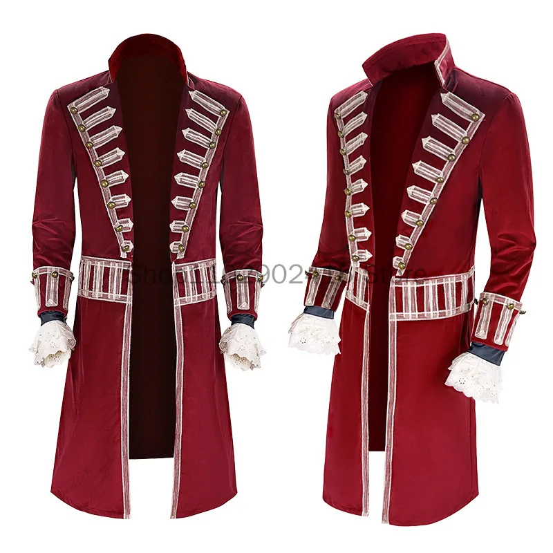 

Medieval Mens Steampunk Tuxedo Gothic Vintage Renaissance Jackets Victorian Halloween Cosplay Costume Carnival Party Gown Coats