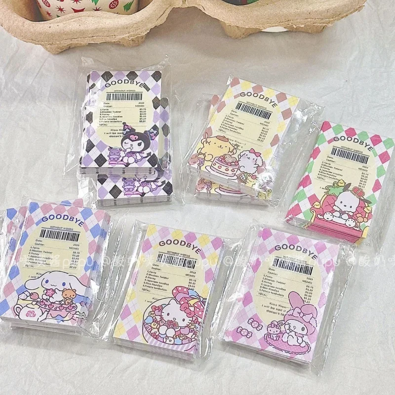 120 Sheets/Set Kawaii Stationery Stickers Anime Sanrio Seal Stickers Cute Hand Account Decoration Kuromi Hello Kitty Sticker