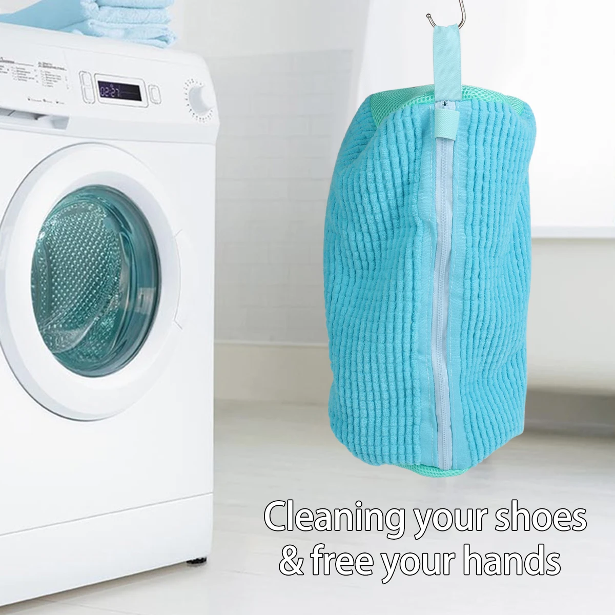 Wash Bag Padded Net Laundry Shoes Protector Fluffy fibers Polyester Washing Shoes Machine Friendly Laundry Bag Drying Bags laundry bag shoe washing bag