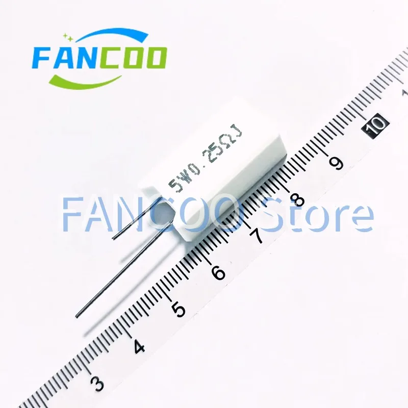 Vertical cement 5W 5% Cement Ceramic Resistor 5W 0.02RJ 0.05RJ 0.1RJ 0.15RJ 0.22RJ 0.33RJ 0.47RJ 0.5RJ &Omega;J 1RJ 1.2RJ 1.5RJ 10pcs cement resistor