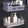 Plastic Bathroom Shelf Organizer No Drill Organizer Shower Storage Rack Wall Mount Toilet Shampoo Holder Bathroom Accessories 4