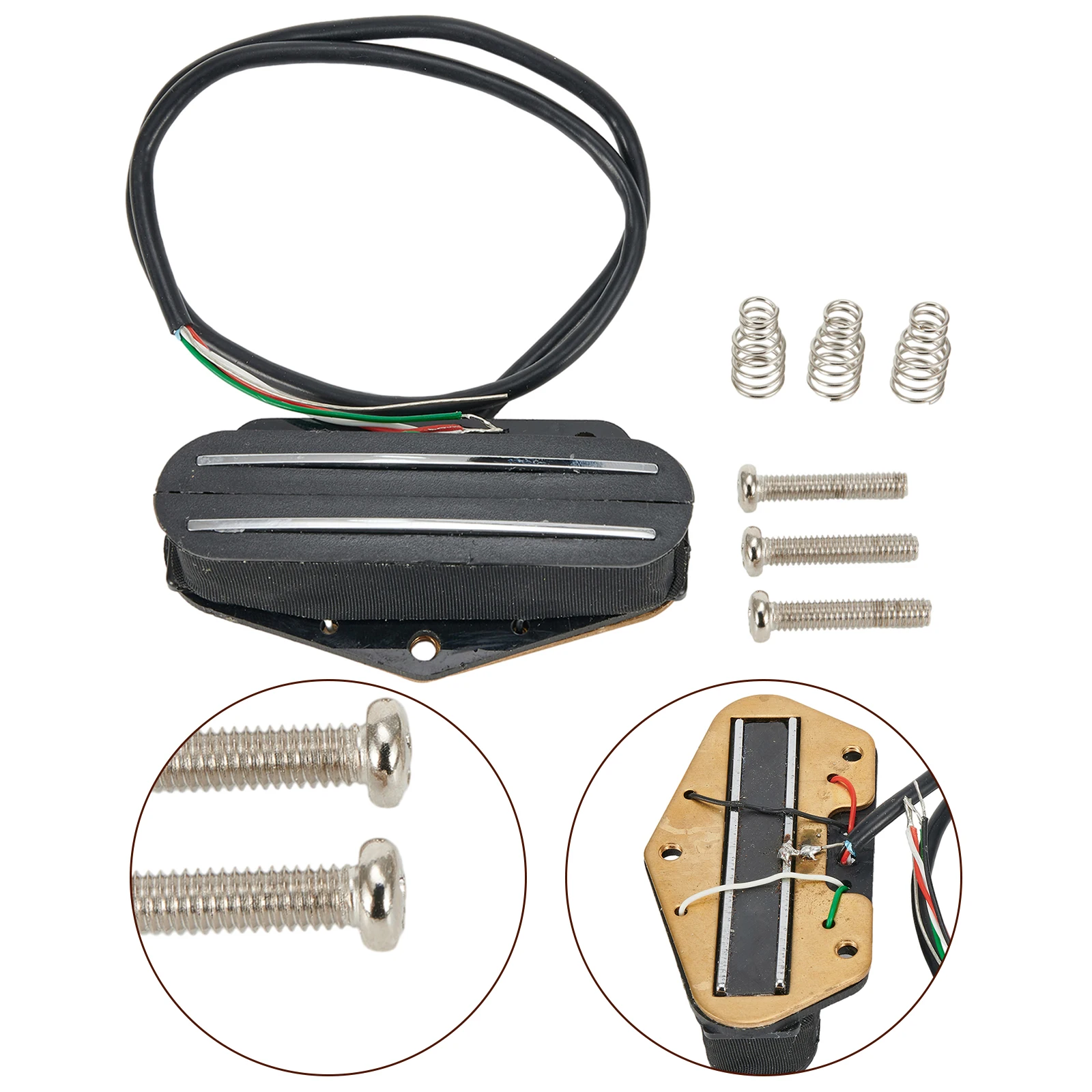 Compatto Pickup Per Chitarra Elettrica Ponte In Ceramica Di Plastica Durevole Per Parafango Telecaster Tele Times Nuovo Romano 19P X 1Pc