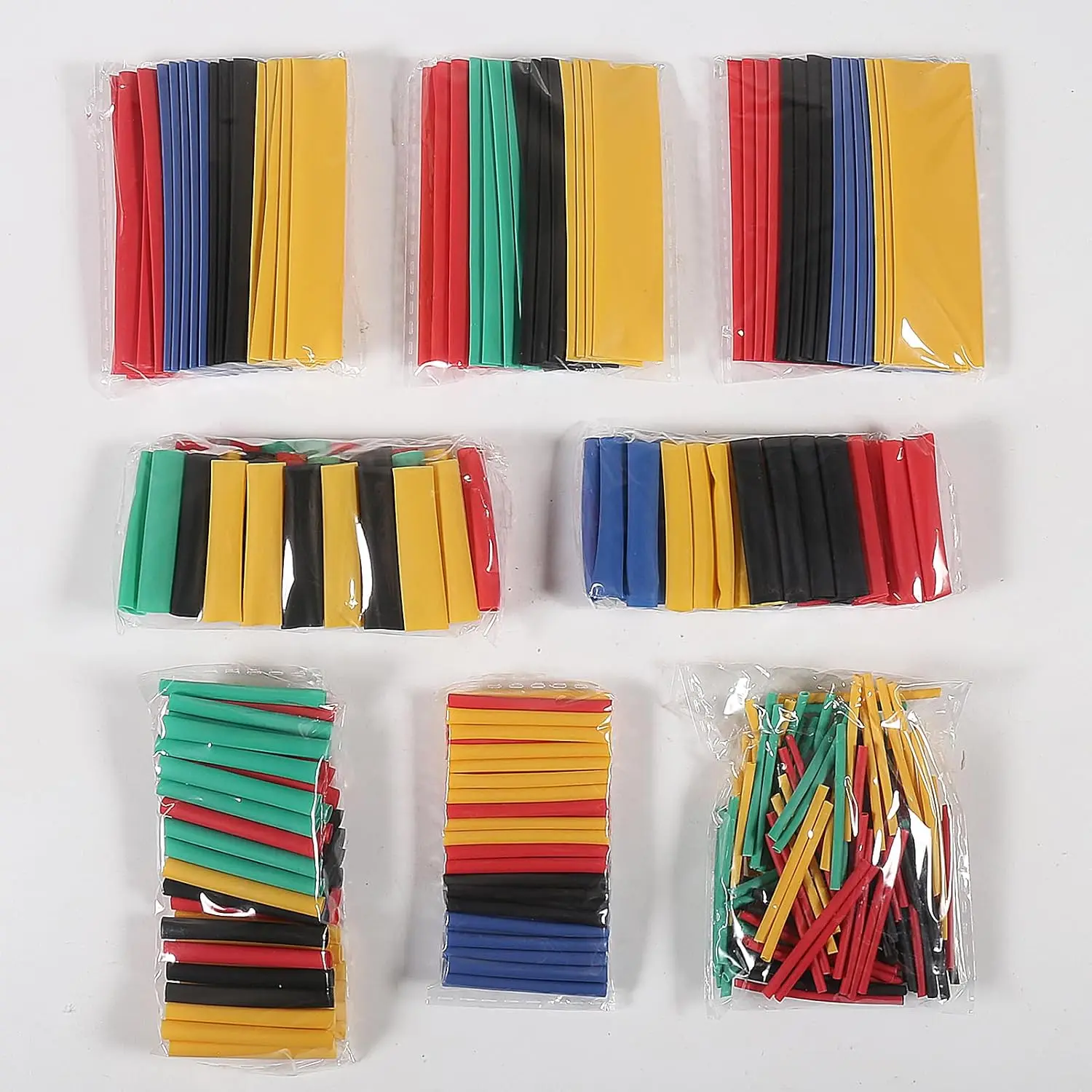 Kit 656 pièces gaines thermorétractables 2:1 8 tailles modélisme RC