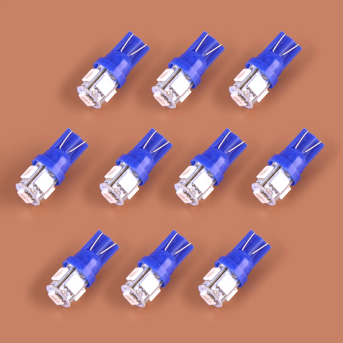 

10pcs/Set 12V T10 LED Blue Dashboard Gauge Cluster Bulbs 8000K for License Plate Tag Interior Package Light