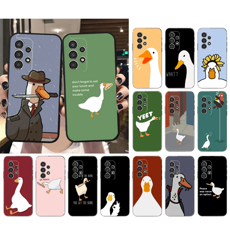 

Cartoon Cute Goose Duck Phone Case for Samsung Galaxy A35 A55 A54 A15 A25 A05s A05 A22 A24 A52 A33 A34 M34 M14 M54 M23