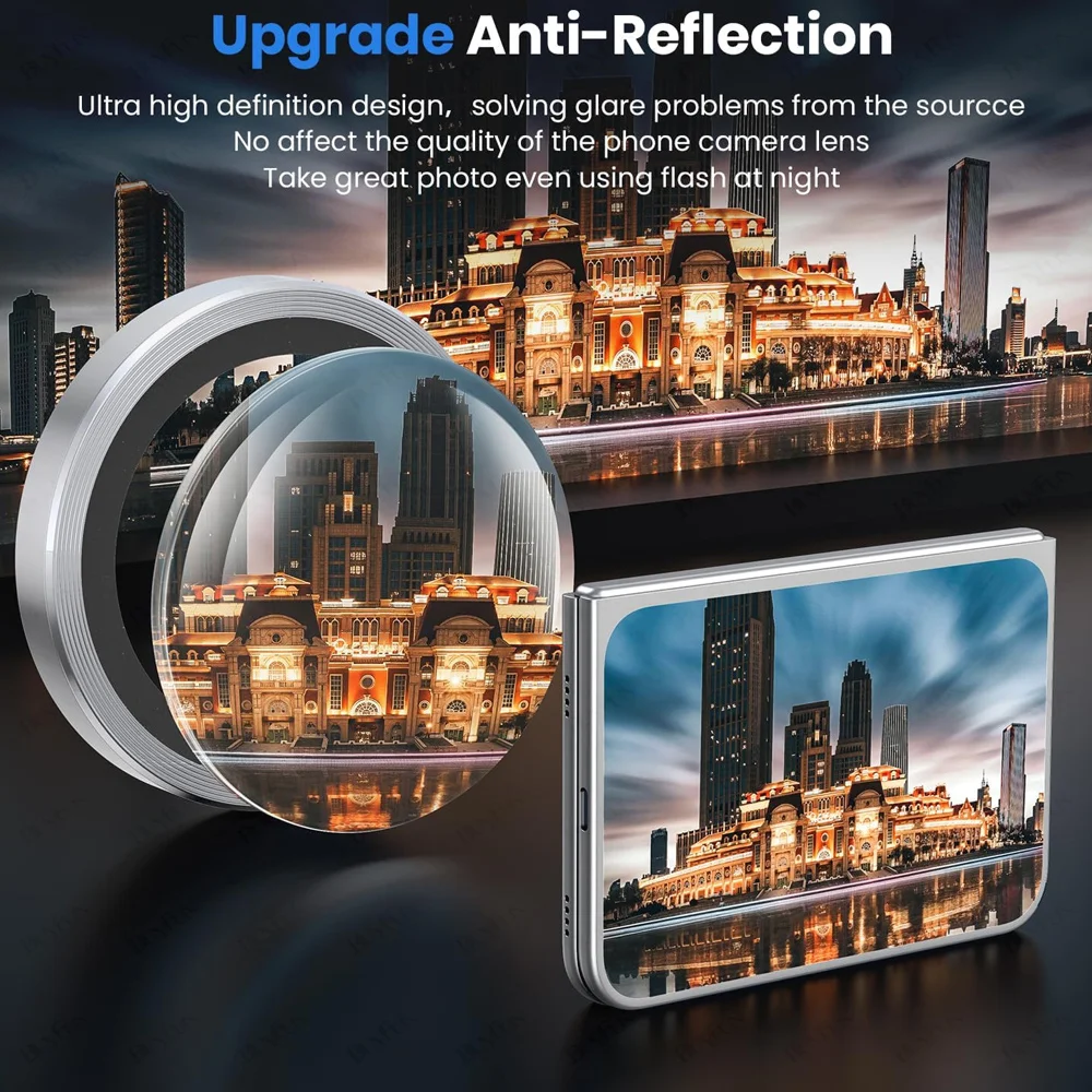 Sleek Aluminum Alloy Camera Glass Protector with Metal Ring Lens Cover