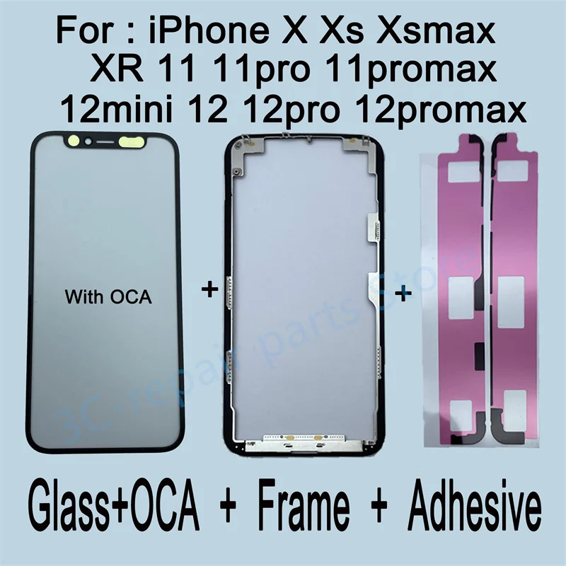 Pantalla Cristal Marco Lateral Con Pegamento Para IPhone 15 Negro