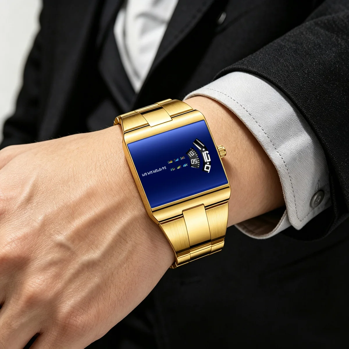 Luxury Stainless Steel Waterproof Quartz Watch for Men - Fashionable Casual & Business Timepiece