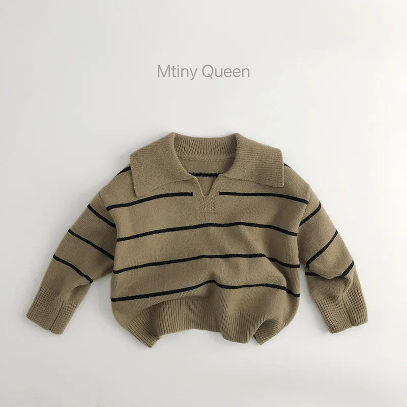 Autumn Winter Children Clothes Sweaters Kids Boys Knitted Sweater Knitwear Pullovers High Quality Stripe Sweater