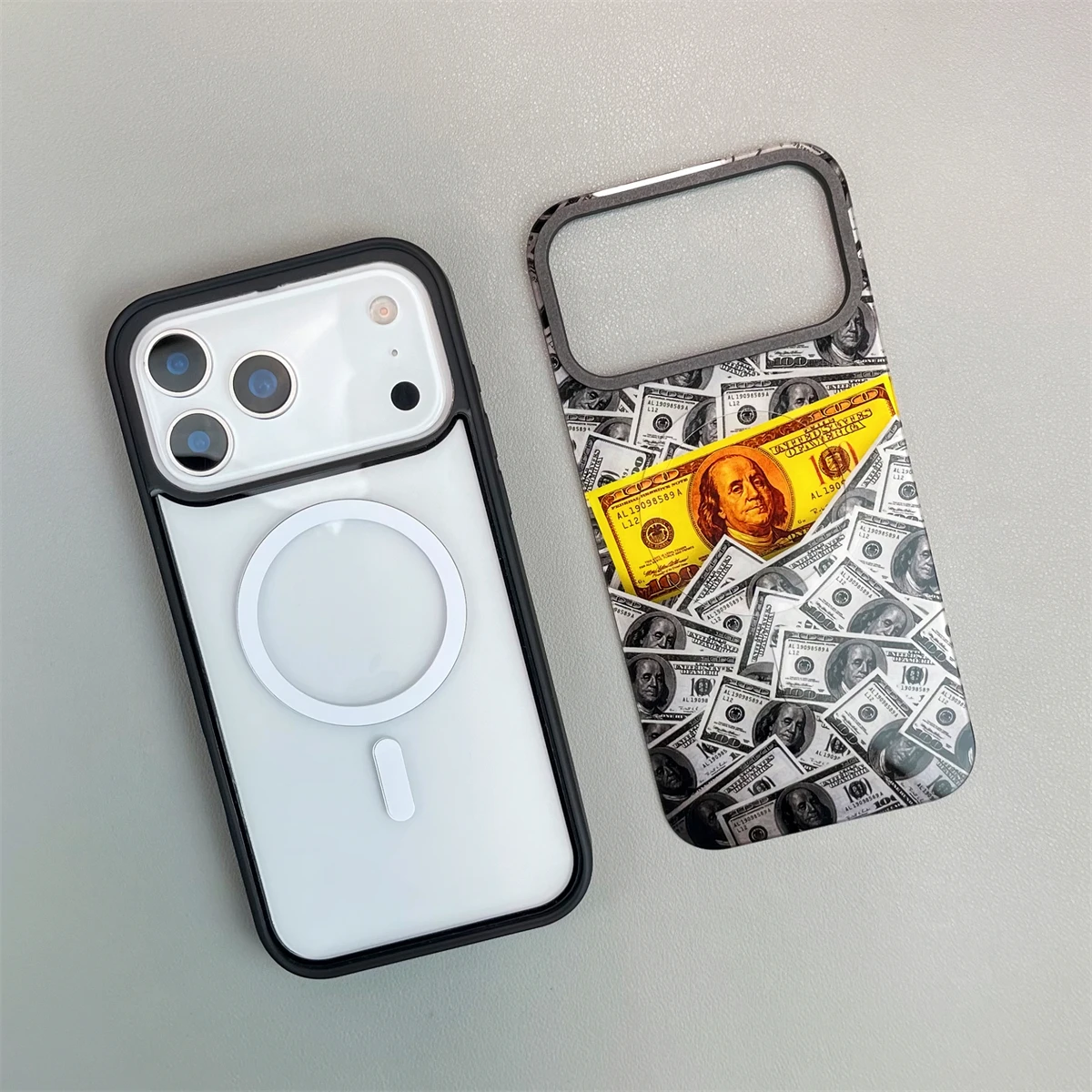 Premium Wireless Charging Phone Case with Detachable Magnetic Money Holder
