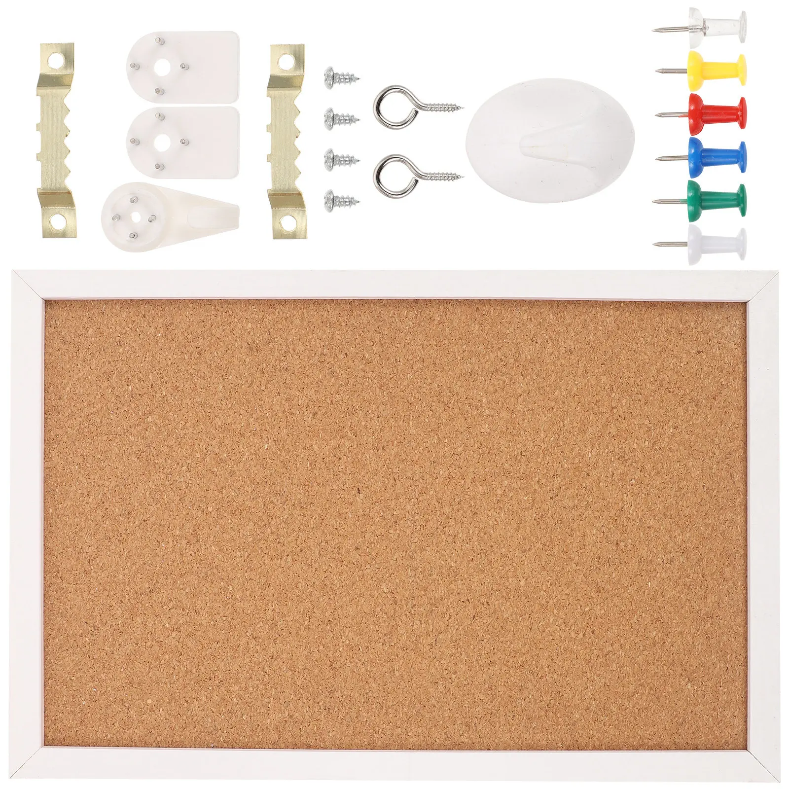1Pcs 프레임 코르크 보드 게시판 카키색 30x30cm 홈 오피스 학교용 벽 코르크보드 게시판 사진 게시