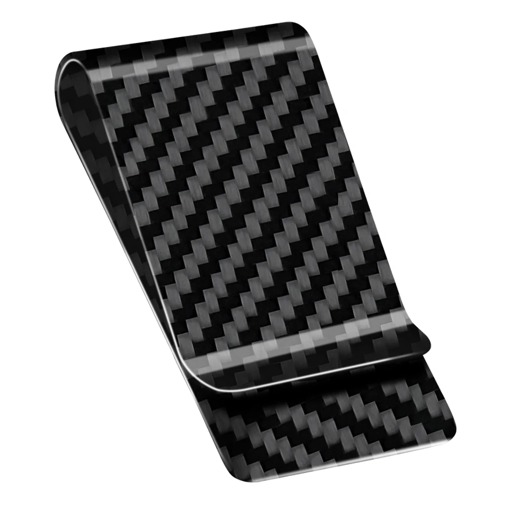 High Quality Real Carbon Fiber Money Clip Slim Front Pocket Wallet Up To 50 Bills Minimalist Wallet For Men Gift 2