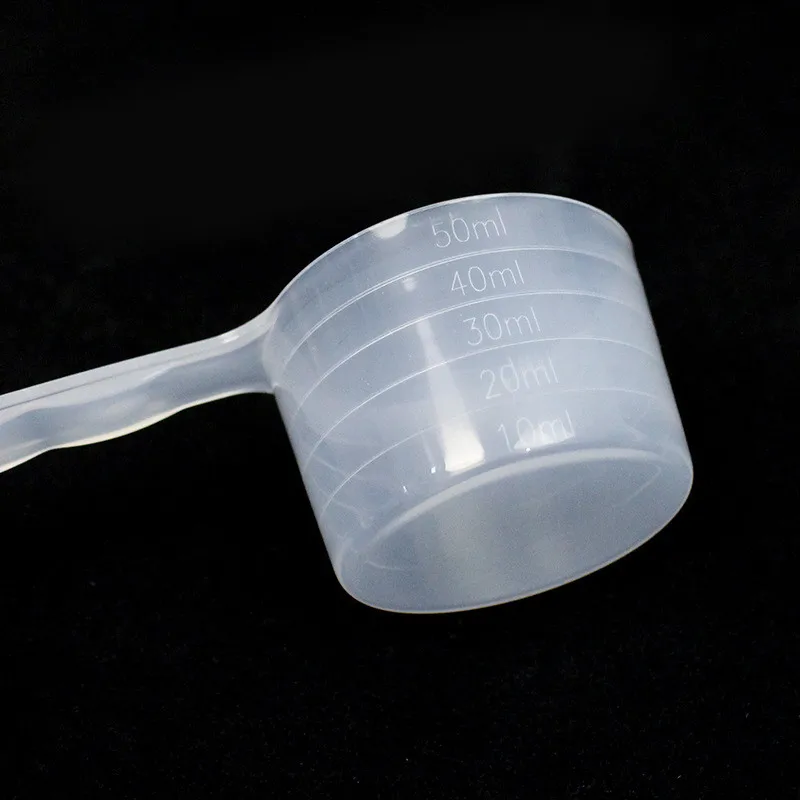 50Pcs 40/50ml Plastic Measuring Coffee Scoop With Scale Baking Utensils Milk Powder Laboratory Liquid Spoon H77048