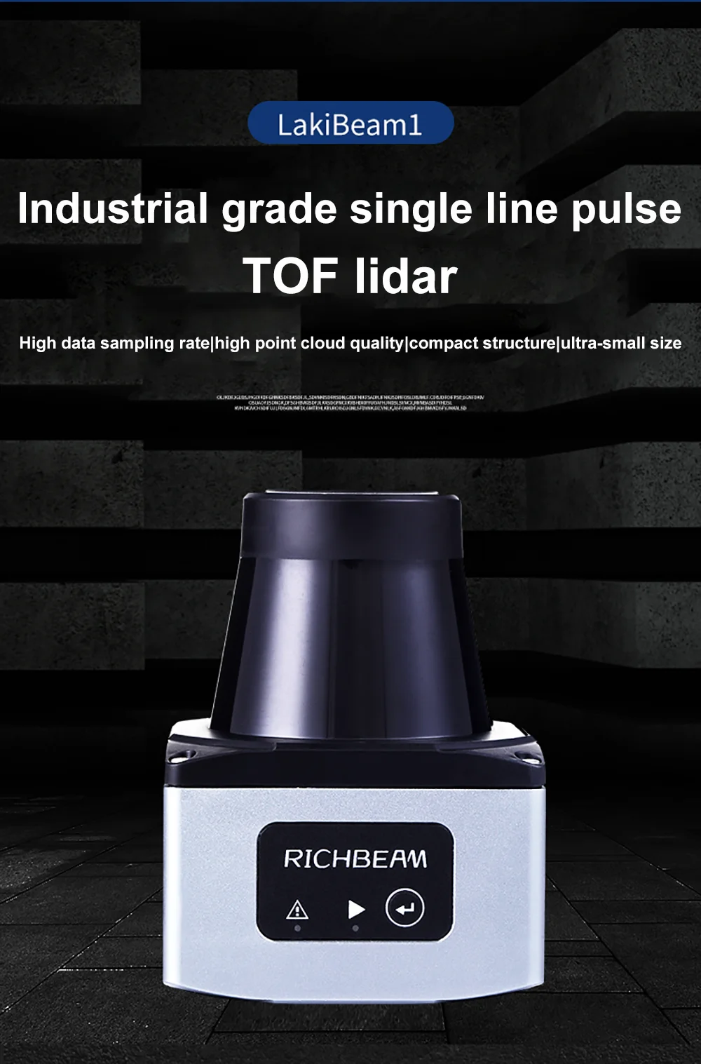 LakiBeam1 Industrial-grade Single-line LiDAR Module 25M Detection Distance Pulse
