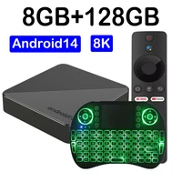 2026 Smart TV Box T8 Android 14 Ram 4GB 8GB Rom 64GB 128GB Streaming Media Player Bluetooth 5.4 5G Wifi Google Voice Set Top Box