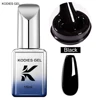 KODIES GEL Pure Black Gel Nail Polish 15ML Semi Permanent UV/LED Glitter Shimmer Manicure Esmalte Nail Gel Lacquer Soak Off Lak 1