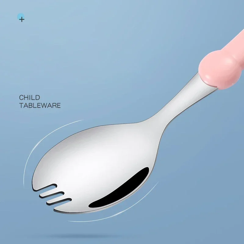 Stainless Steel Spoon Fork for Kids Portable Tableware