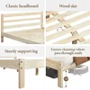 Bed Frame Solid Pine Wood Platform Bed with Paneled Headboard, Wicklow Style/Wooden Slats Support/Noise-Free 4