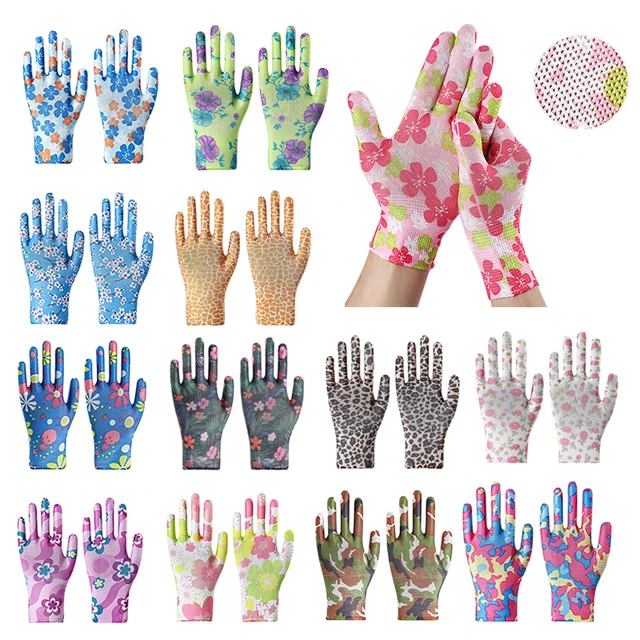 1 pairs Yard Cleaning Palm-Coated Floral Garden Gloves Women Non-Slip Working Gloves Non-Slip Household Labor Protection Gloves 1 pairs Yard Cleaning Palm-Coated Floral Garden Gloves Women Non-Slip Working Gloves Non-Slip Household Labor Protection Gloves