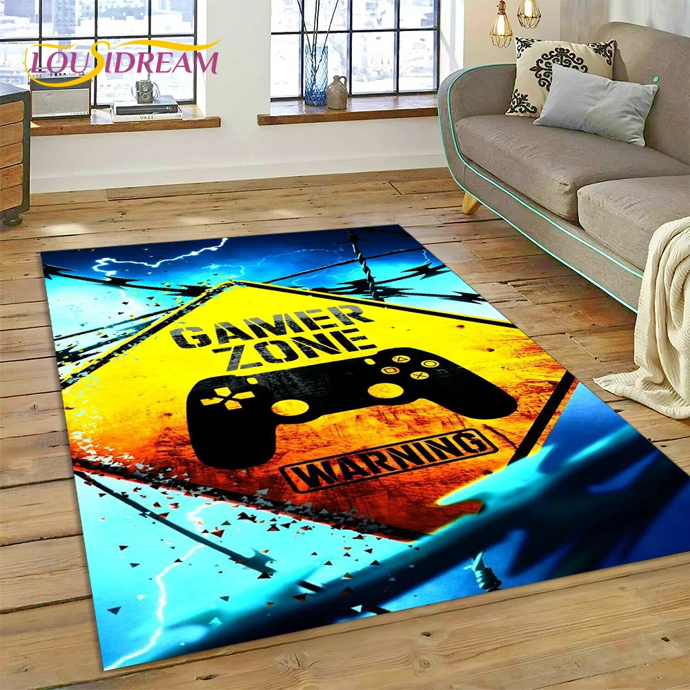GameGamepad3DGamerCartoonCarpetRugforHomeLivingRoomBedroom