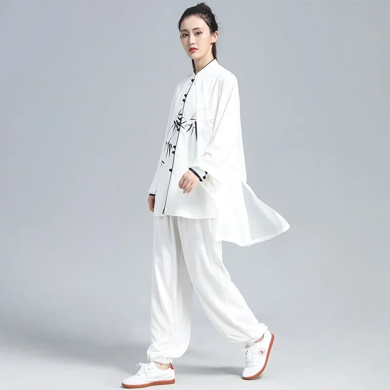 

Tai Chi Uniform High Quality Wushu Kungfu Uniforms Martial Arts Wing Chun Suit Print Casual Traditional Chinese Costumes 12465