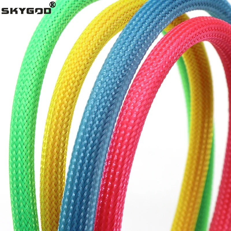 PET Braided Wire Sleeve 1/5/10M 2 4 6 8 10 12 16 20 25 30 40mm Tight High Density Insulated Cable Protection Expandable UV