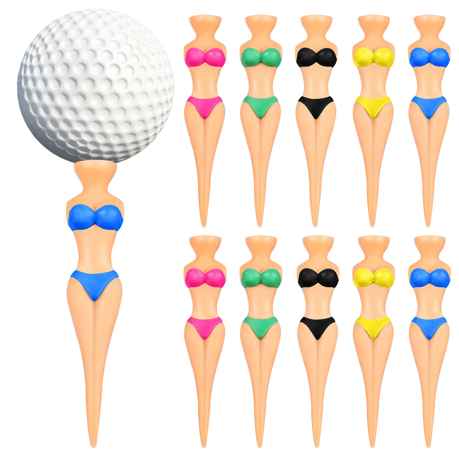 

10 Pcs Ball Stud Golf Nails Practice Accessories Fix Stands Girls Bikini Funny Tees Golfs Brackets Plastic Miss Gift