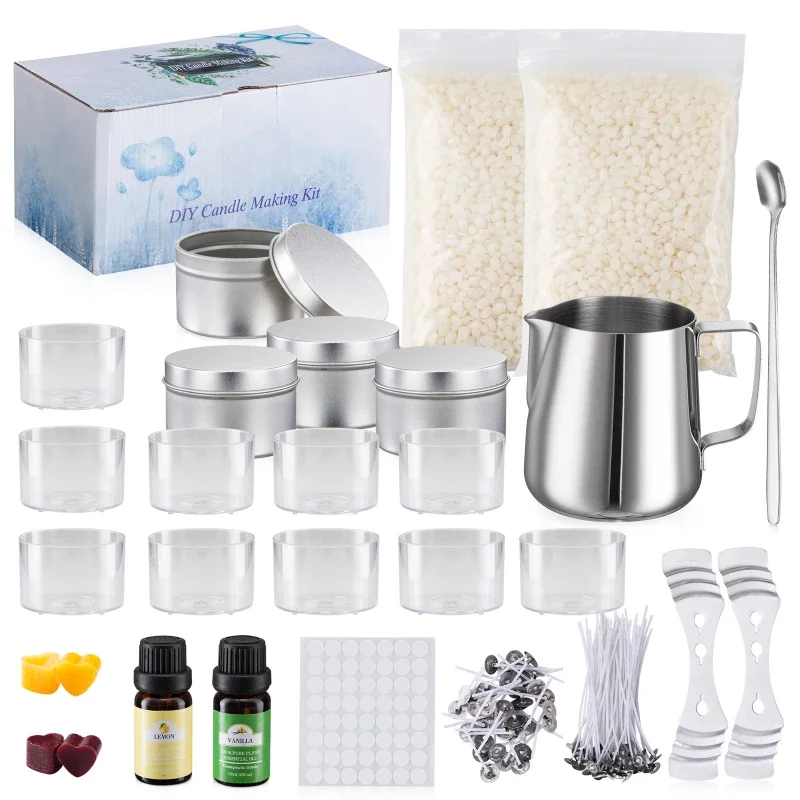 Soy Wax Aromatherapy Candle Making Kit with Essential Oils and Craft Tools