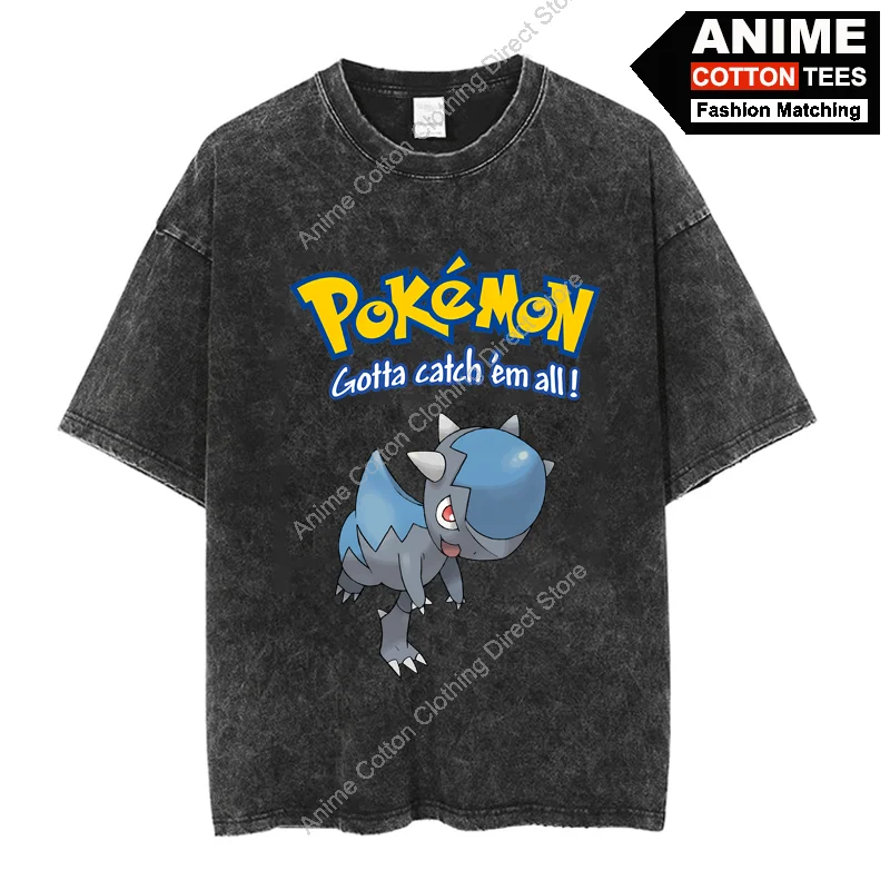 

Pokémon Cranidos T Shirt Cartoon Anime Pokemon Cute Elf Print Clothes Y2k Harajuku Casual Unisex Oversized T-shirt Cotton Tees