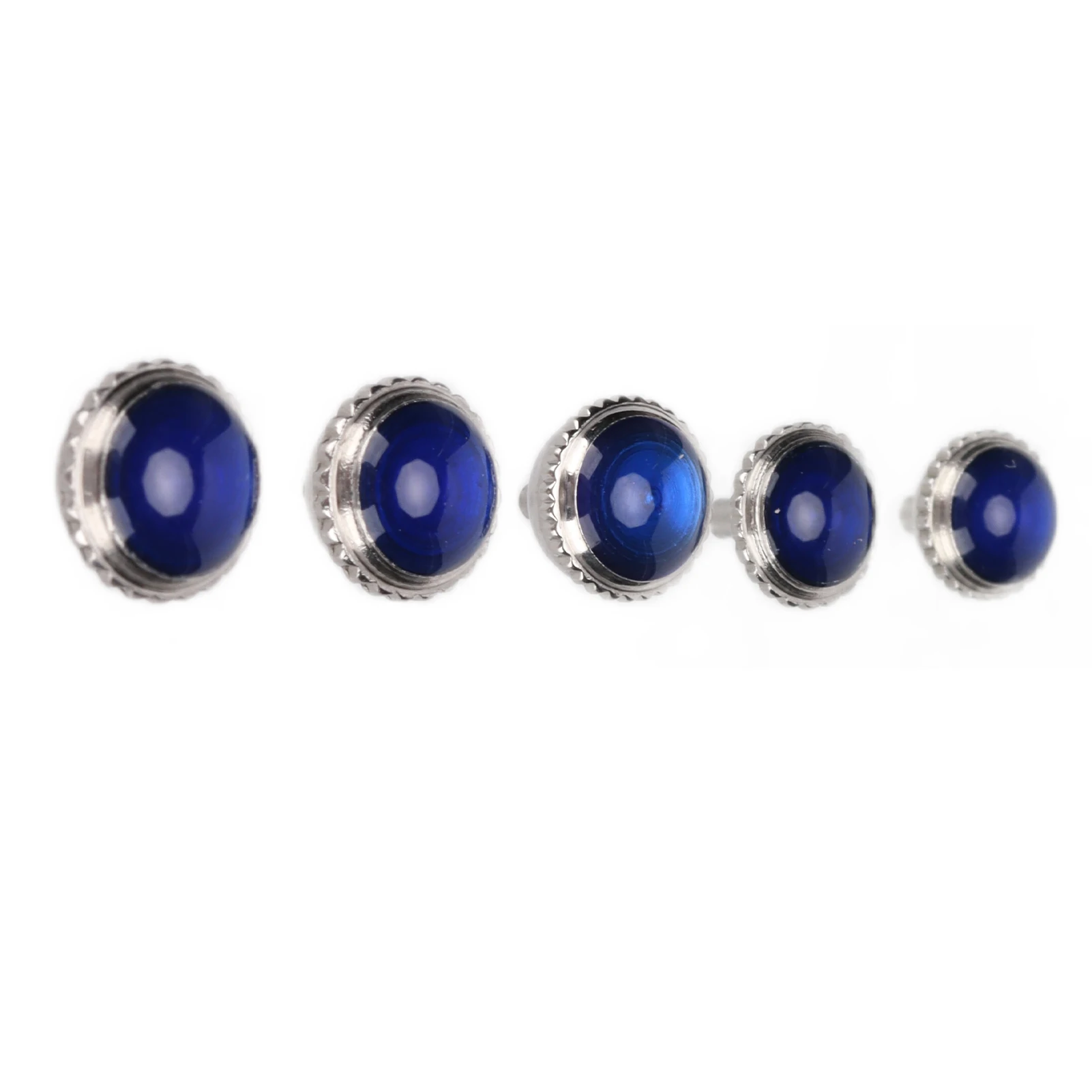 Watch Crown Parts Steel Blue Balloon Replacement Watch Crown Buttons Assortment Parts