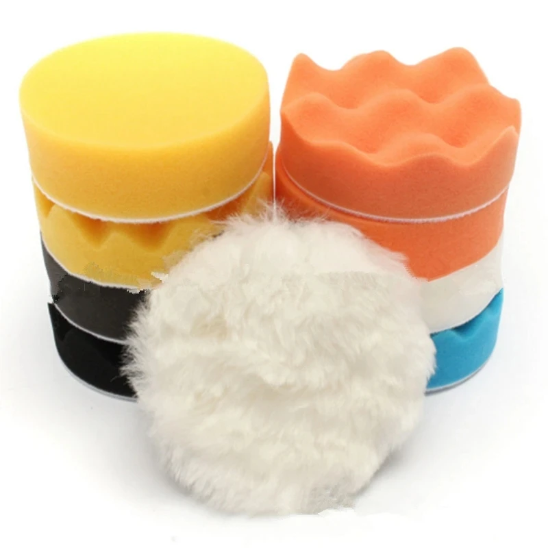 3inch Car Polishing Pad Car Polish Pad Polishing Sponge Set Wool Polishing Pad Car Polishing Sponge Polishing Wheel Disc Wool Polishing Head Polishing Wheel Kit 6/7/8/11Pcs/Set Self-Adhesive Wool Wheel Polishing Pad Waxing Sponge For Car Polisher Drill Adapter
