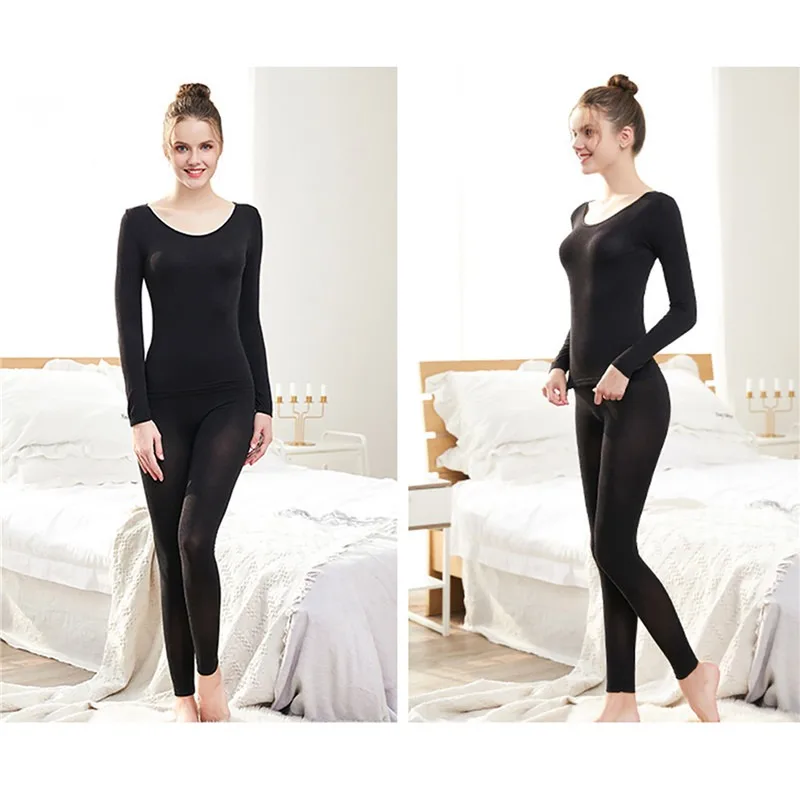 New Winter 37 &deg; C Constant Temperature Warm Underwear Set Autumn Clothing Long John Women's Traceless Underlay Set