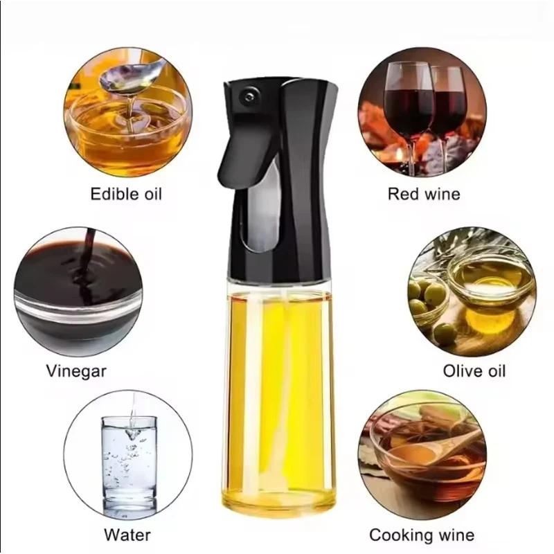 Kitchen Household Oil Spray Bottle 1PC Press-type Oil Kettle Control Atomization Bottles Pot DIY Seasoning Tools oil spray bottle spray bottle