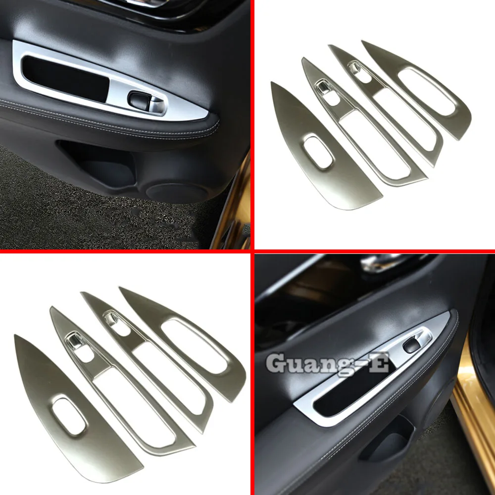 

Автомобильная Наклейка ABS для дверей и окон, стеклянная панель, чаша, ручка, рамка, отделка, подлокотник, поручни, Подъемник 4 шт. для Nissan Qashqai J11 2016 2017