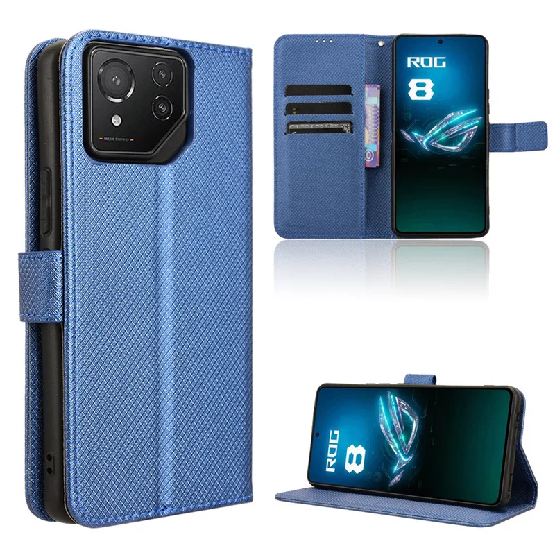 Luxury Leather Flip Wallet Case with Magnetic Book Cover Holder