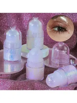 Heallor 25ml Pearlescent White Silvery Eyeshadow Glitter Gel Body Face Glitter Highlight Art Flash Sequins Cream Festival Party - Thumbnail 8