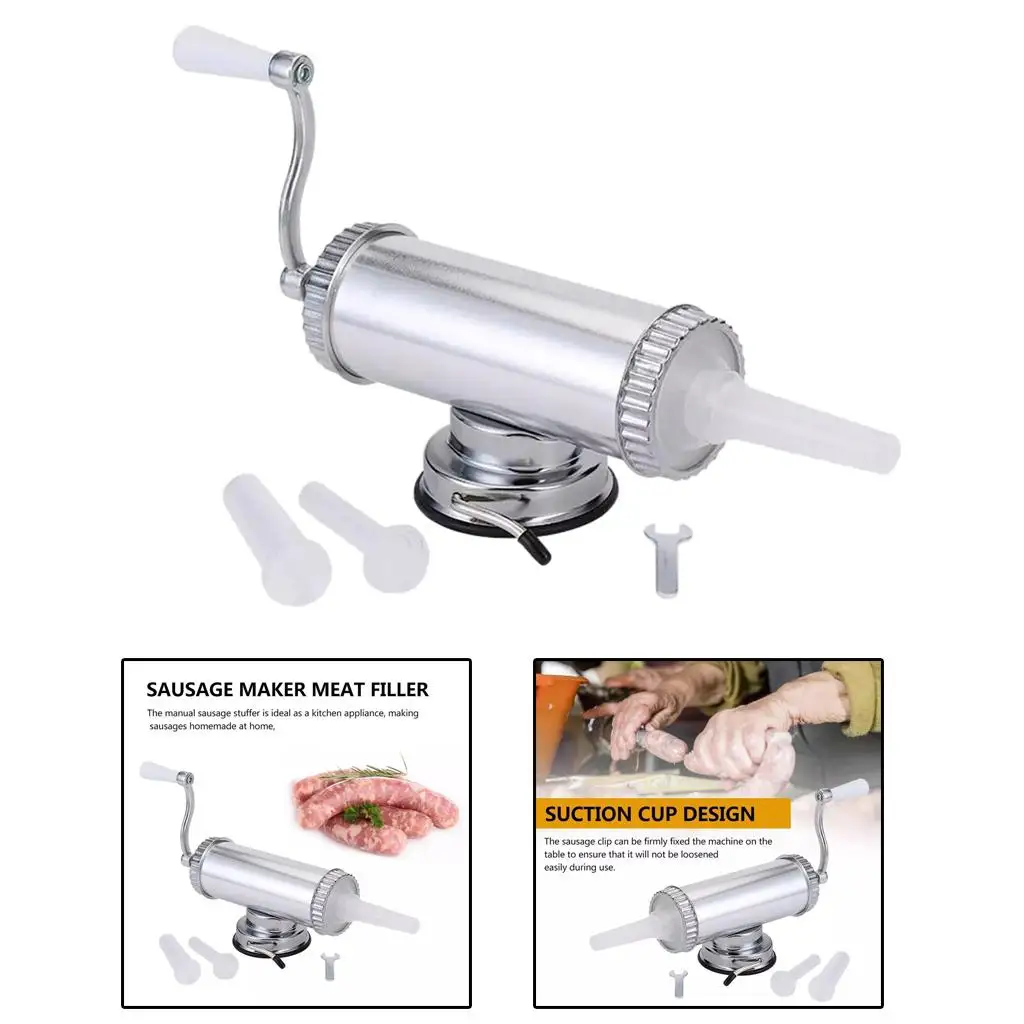 Kitchen Sausage Maker Stuffing with Filling Nozzles Attachment Suction Base sausage stuffing machine