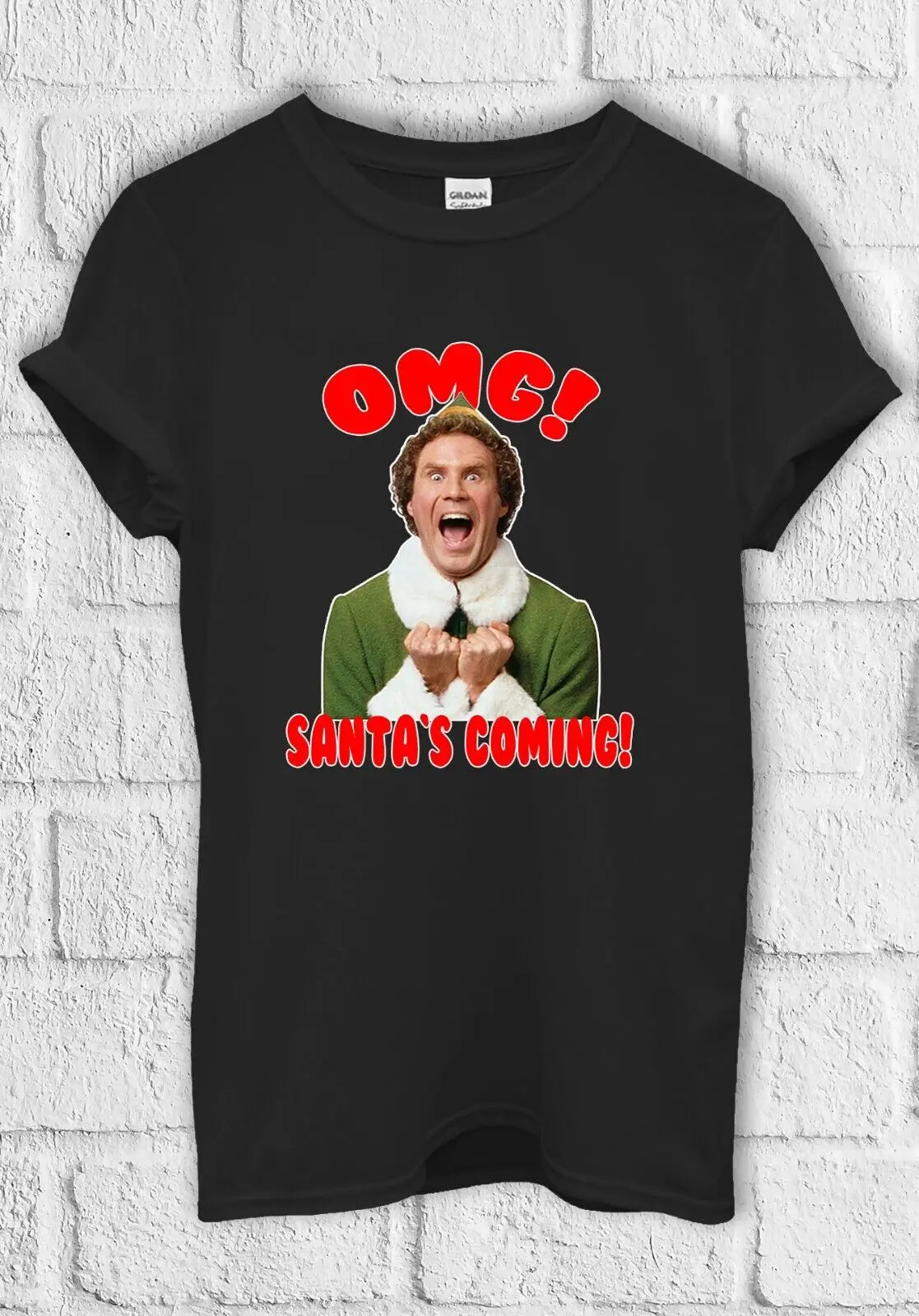 Крутая забавная футболка OMG Santa s, с длинным или коротким рукавом
