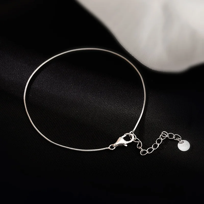 925 Sterling Silver 20cm Snake Chain Lucky Bracelets Woman Party Luxury Designer Jewelry Wedding Jewellery