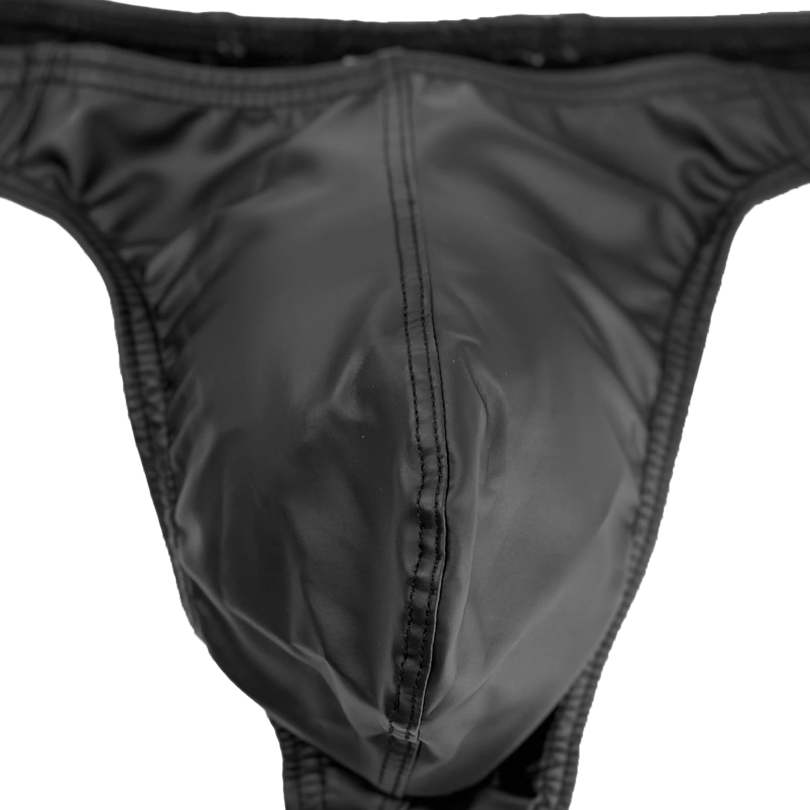 Men's Faux Leather Thongs Sexy G String T Back Male Underwear Wetlook Erotic Fetish Panties Bulge Pouch Jockstrap Briefs Gay