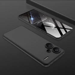 360° Full Protection Matte Shockproof Case - Hard Plastic Cover for Only 1PC Case (Black)