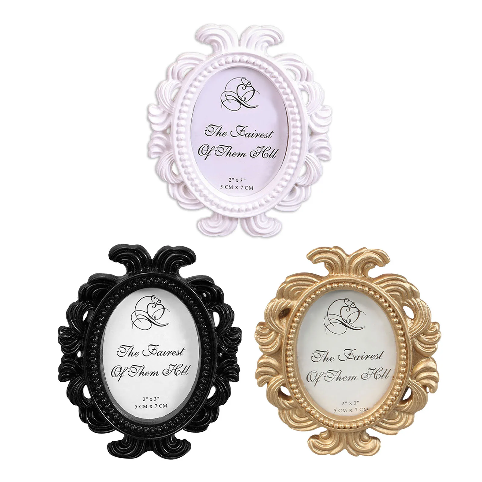 Tanie 1pcs Vintage Baroque Oval Picture Frame Classic Small Photo Frame