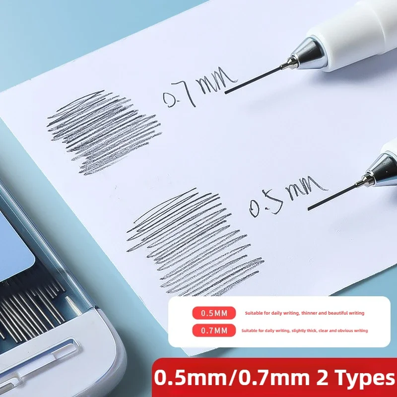 M&G 200/100Pcs Pencil Leads 2B/HB 0.5mm 0.7mm Graphite Lead Mechanical Pencil Refill Plastic Automatic replace Pencil Lead 4